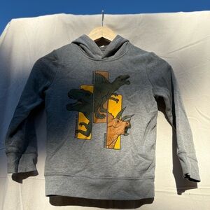 Gray Dinosaur Hoodie NWOT